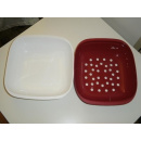 Tupperware Allegra Obstschale - rot / weiß