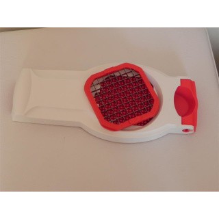 Tupperware Universalschneider mit 1 Schneideinsatz - rot / weiß